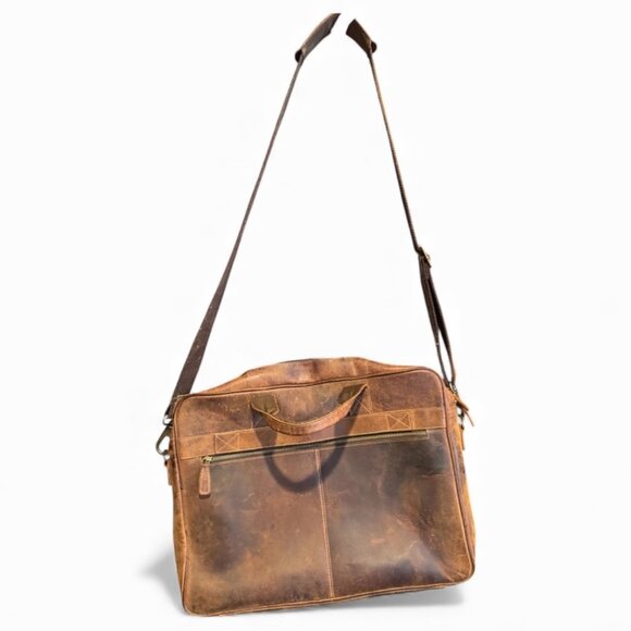 KOMAL’S PASSION Leather Briefcase / Laptop Bag – Crossbody - Picture 3 of 7